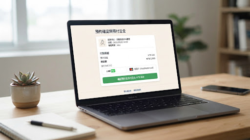 預約確認與預付定金流程