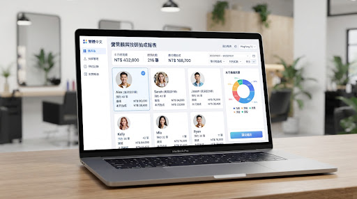 營業額與技師抽成報表