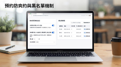 預約防爽約與黑名單機制